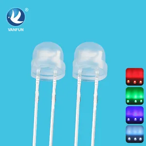 Hot sale 4.8mm 5mm straw hat fog / milky lens white red blue green yellow warm white LED