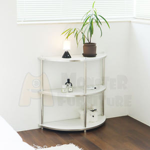 UrbanSteel Series <b>Shelves</b> Reversible White <b>Walnut</b> Boards Stainless Steel Frame Rust Resistant Smooth Rounded Corners Silver - Product Image 5