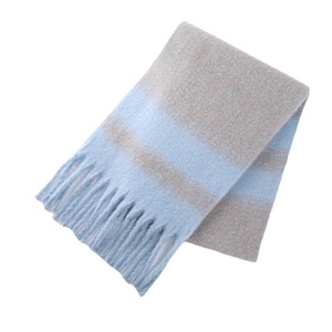 Bufanda 100% Lana con Logotipo Personalizado, Diseño a Cuadros Grande, Gruesa y Cálida, Unisex, para Otoño e Invierno, Chal, Bufanda, Venta al por Mayor de Fábrica - Product Image 3