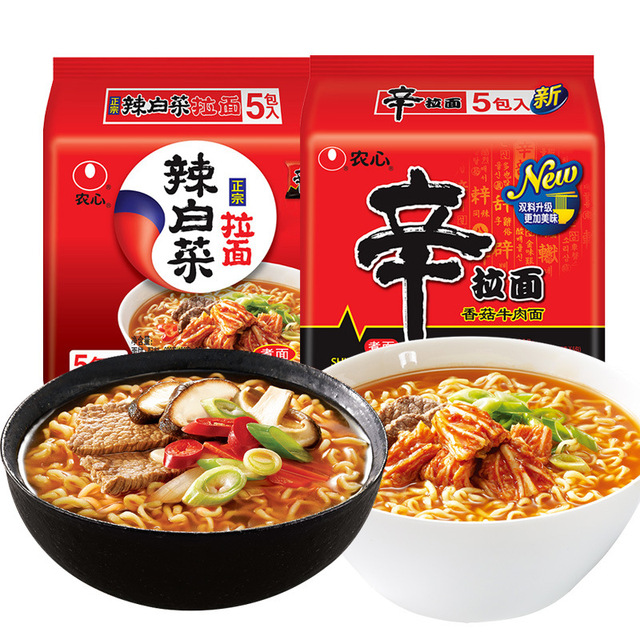 Hot Selling Factory Price Korean Nongxin Shin 120g Ramen Spicy Cabbage Flavor