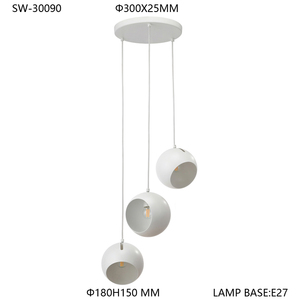 Lustre suspendu en <span class=keywords><strong>fer</strong></span> <span class=keywords><strong>de</strong></span> taille moyenne, style nordique minimaliste moderne et créatif, idéal pour chambre, salle à manger, café, bar - Product Image 3