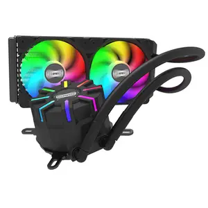 Masaüstü bilgisayar RGB renkli sessiz fan 240 entegre bakır alüminyum su soğutmalı CPU ısı emici ile kombine