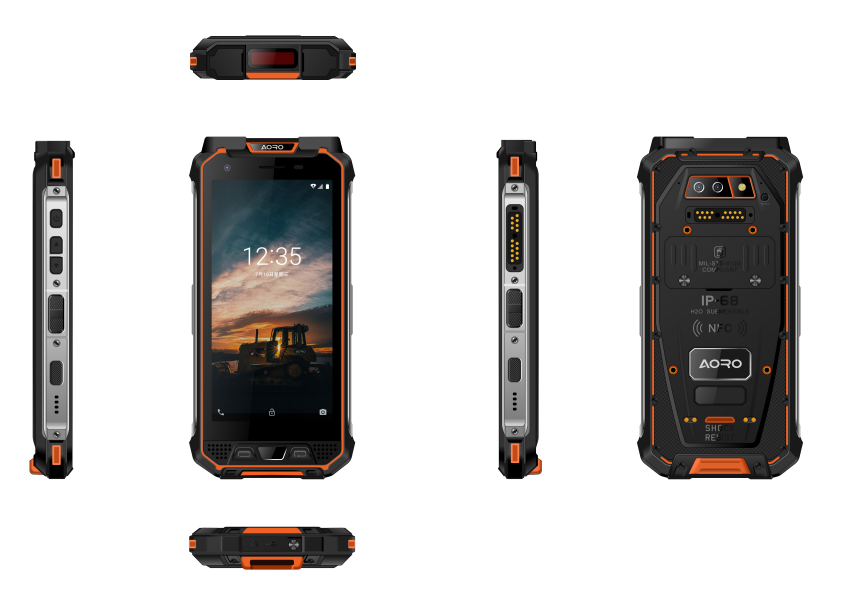 Interphone Android ppt wifi gsm poc 4g lte wcdma téléphone atex robuste vhf rfid uhf dmr radio talkie-walkie smartphone