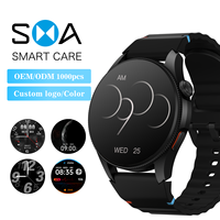 Montre connectée personnalisée avec écran AMOLED, fonction toujours activée, suivi de la santé 24h/24 et 7j/7, SOS, suivi du stress et du sommeil, Bluetooth