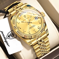 Montres pour hommes Poedagar 845, design classique, cadran arabe, bracelet en acier inoxydable, étanche, montre-bracelet à quartz de luxe