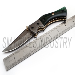 มือที่น่าตื่นตาตื่นใจทำดามัสกัสมีดพับโดยอุตสาหกรรมมีด Sm (Smk1202) - Product Image 5