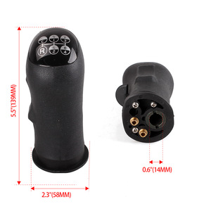 Gear <b>Shift</b> <b>Knob</b> For Volvo Trucks 20488058 1673106 3192256 Black Leather Ergonomic - Product Image 4