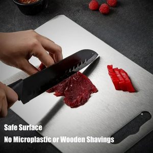 <span class=keywords><strong>Tabla</strong></span> <span class=keywords><strong>de</strong></span> <span class=keywords><strong>Cortar</strong></span> <span class=keywords><strong>de</strong></span> Acero Inoxidable 304 316 <span class=keywords><strong>de</strong></span> Alta Calidad, Duradera, Higiénica y Versátil, Herramienta <span class=keywords><strong>de</strong></span> Cocina para Preparación <span class=keywords><strong>de</strong></span> Alimentos - Product Image 2