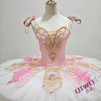 Nouvelle Jupe Tutu de Ballet Professionnelle pour Adulte, Bleu Paon, Jacquard, Tulle Rigide, Dentelle, Costume de Spectacle