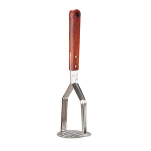 Triturador manual de patatas de acero inoxidable SYH1282 al por mayor con mango de madera, utensilio de cocina para frutas y verduras - Product Image 6