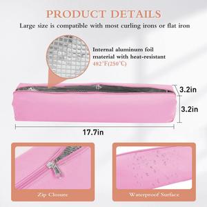 Bolsa Organizadora de Herramientas para el Cabello Resistente al Calor con Superficie Impermeable y Cierre de Cremallera para un Almacenamiento Seguro y Fácil Transporte - Product Image 3
