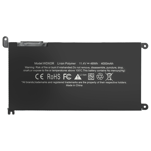 Laptop Battery WDX0R for Dell Inspiron 13 5000 5368 5378 7368 14 7000 7560 7460 5567 5770 15MF PRO-1508T FW8K