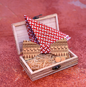 Fashion handmade Partito Da Sposa accessori di lusso degli uomini di legno bow tie set gemello - Product Image 4