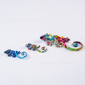 Imanes para nevera con diseño de Gecko y grafiti, pegatinas magnéticas coloridas de animales para decoración del hogar, recuerdos de viaje - Product Image 2