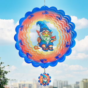 Molinetes de Viento OEM, Molinillo de Viento con Diseño de Gnomo de Playa para Colgar en el Jardín, Molinillo de Viento 3D para Exteriores - Product Image 3