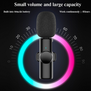 K11-<span class=keywords><strong>Wireless</strong></span> Micro Cravat Ve Áo Lavalier Cho Iphone Điện Thoại Di Động Mini Mic Cho Phỏng Vấn Video Podcast Vlog Youtube - Product Image 5