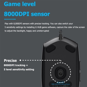 Ratón Óptico USB para Juegos con Cable G102 de Segunda Generación, Lightsync RGB, 8000 DPI, 6 Botones, G102 Lightsync G102 - Product Image 4