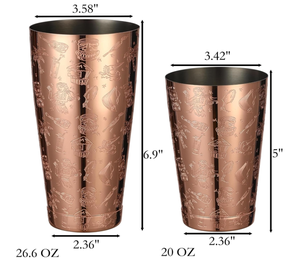 <span class=keywords><strong>Shaker</strong></span> à cocktail Boston personnalisé outils de barman <span class=keywords><strong>shaker</strong></span> en acier inoxydable ensemble personnalisé motif gravé cuivre <span class=keywords><strong>Tiki</strong></span> graphique - Product Image 3
