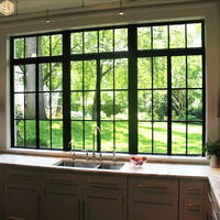 Ventana Abatible de Aleación de Aluminio de Alta Calidad con Vidrio Templado para el Hogar