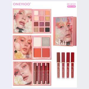 16色アイシャドウと4本リップスティック化粧セットONEYIOO本ステージ性能プレスグリッターファクトリー直接防水 - Product Image 3