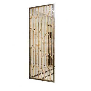 Stainless Steel Durable Waterproof Translucent Movable Room Divider <b>Screen</b> with Customized Design for Hotel Club Luxury Interior - Product Image 6