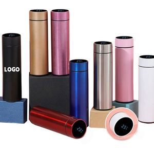 Custom Logo Smart Water <b>Bottle</b> Stainless Steel Vacuum <b>Flask</b>,Travel Mug with Smart LCD Touch Screen, Keep Hot or Cold - Product Image 1