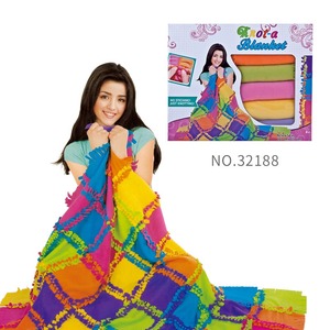 Kit de Matériel DIY pour Enfants 2025 – Jeu de Tricot Interactif Parent-Enfant, Jouet Puzzle, Tissu Patchwork, Couette Nouée - Product Image 2