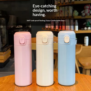 Stainless Steel Insulated Vacuum Cup with Bouncing Lid and Straw Travel Cups with Lids Customized logo - Product Image 3