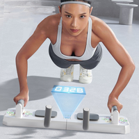Planche de pompes multifonctionnelle pliable intelligente avec corde de traction pour entraînement à domicile et fitness