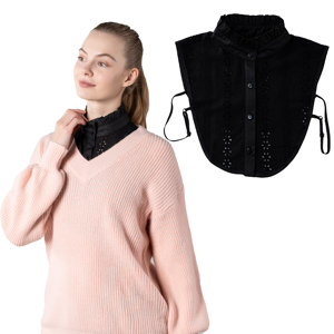 Cuello de Camisa <span class=keywords><strong>Windsor</strong></span> con Perlas de Moda para Hombre, Cuello de Piedra Natural Falsa para Camiseta, Cuello Clerical Pastoral para Hombre - Product Image 1
