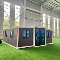 Maison conteneur pliable en acier extensible de 20 pieds, design artisanal, préfabriquée, pour usage commercial, scolaire ou chambre à coucher, disponible