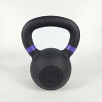 Kettlebell colorée de 10 kg en vinyle, vente en gros directe usine, avec poignée lisse et confortable pour femmes et entraînement avec kettlebell