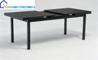 Ensemble table et chaises de jardin modernes, durables, extensibles, mobiles, en plastique et bois, imperméables, résistants aux UV, à séchage rapide, pliables