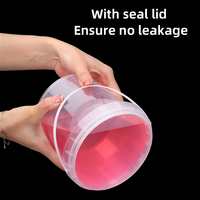 Seau en plastique en gros d'usine avec poignée, capacité de 0,5 L à 5 L, pour chocolat, beurre de cacahuète, barils de barbe à papa, seaux et fûts