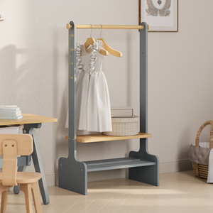 <span class=keywords><strong>Appendiabiti</strong></span> singolo semplice e compatto Boori all'ingrosso, con doppio portabiti per bambini, per camera da letto o soggiorno - Product Image 2