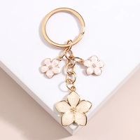DIY Bijoux Cadeaux Mode Coloré Émail Fleur Sac Charmes Porte-clés pour Femmes