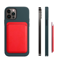 Dompet tempat kartu kredit kustom, Aksesori pemegang kartu ponsel kulit Pu magnetik