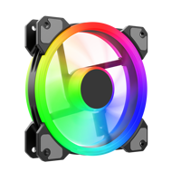 Casing kipas pendingin udara Argb Rgb, sarung HP logo kustom Dc 5v 12v 24v 120mm 3pin 4pin Pwm komputer Pc untuk Desktop game