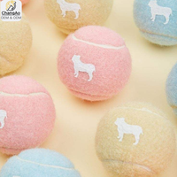 Vente en gros de balles pour chiens personnalisées avec logo, en caoutchouc, pour l'exercice, l'entraînement, l'interaction, balles de tennis pour chiens de petite taille avec logo