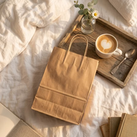 Sacs cadeaux en papier kraft personnalisés de qualité supérieure, sacs fourre-tout classiques recyclés avec poignée robuste pour la vente au détail, sacs en papier kraft pour cadeaux
