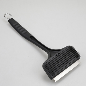 Spazzola per Pulizia Barbecue con Setole Dure, Raschietto in Metallo e Manico Ergonomico per Griglie da Esterno - Product Image 1