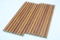Panneau mural rainuré en bois grainé brillant, résistant à l'eau, à l'humidité, durable, facile à nettoyer, pour la décoration intérieure