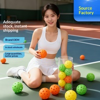 Pelota de Pickleball Perforada de 40 Orificios, 26 mm, 73x74 mm, 25 g, Tipo Panal de Abeja, para Exteriores, para Adultos; Personalización del Logotipo de Pickleball Disponible