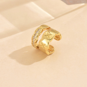 Popular de gama alta minimalista de moda geométrica Zirconia cobre joyería regalo nueva moda multi-estilo mujeres Clip-on pendientes conjunto - Product Image 4