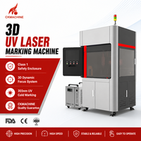 Machine de marquage laser UV 3D entièrement fermée CKMACHINE avec focalisation dynamique 3D 3W/5W/10W/15W, prise en charge AI/DWG/DST, graveur haute sécurité