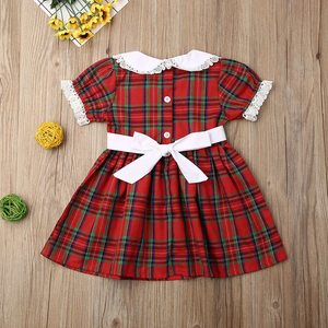 2025 Offre Spéciale noël bébé fille robe coton barboteuse soeurs vêtements enfants rouge vêtements enfants robe - Product Image 3