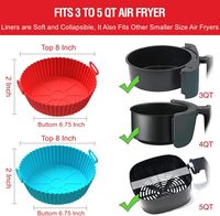 Accessoires de cuisine moule en silicone pour friteuse à air paréutilisable friteuse à air pot en silicone doublures pour friteuse à air paquet de 2