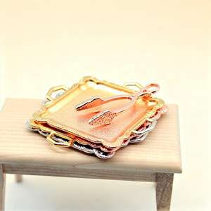 Miniature per Scene OB11, Accessori per Casa delle Bambole, Cibo Giocattolo, Piatto per Torte Cinesi, Vassoio per Dim Sum, Utensili da Cucina in Lega - Product Image 4