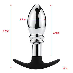 SEXBAY <span class=keywords><strong>Bullet</strong></span> Design Metall <span class=keywords><strong>Anal</strong></span> <span class=keywords><strong>Plug</strong></span> Silikon basis Aluminium legierung Sexspielzeug Butt <span class=keywords><strong>Plug</strong></span> für Männer und Frauen - Product Image 2