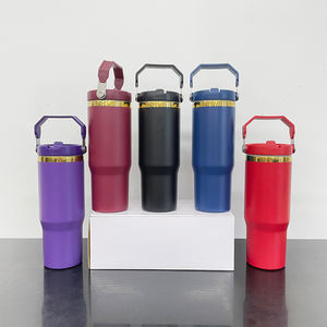 Nouveau RTS pour 30oz céramique café voyage gobelet miroir plaqué or poudre <span class=keywords><strong>enduit</strong></span> avec Flip Top paille gravure Laser pour l'eau - Product Image 1